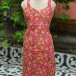 Sangeneri Noodles Strap Kurti – Kurti in Red, front view | Tilattama