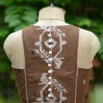 Tilattama Jamdani Rozer – Blouse in Brown, back view | Tilattama