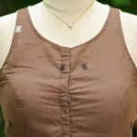 Tilattama Jamdani Rozer – Blouse in Brown | Tilattama