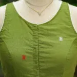 Tilattama Jamdani Rozer – Blouse in parrot green | Tilattama