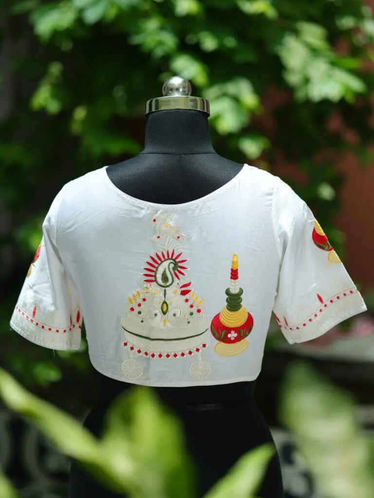 Topor G/S – Blouse in white, back view | Tilattama