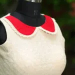Usha – Blouse in Off white, side view | Tilattama