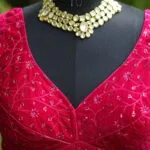 Velvet Saby Sequence G/S – Blouse in Rani | Tilattama