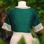 Badsahi Bichitra – Blouse in Bottle Green, back view | Tilattama