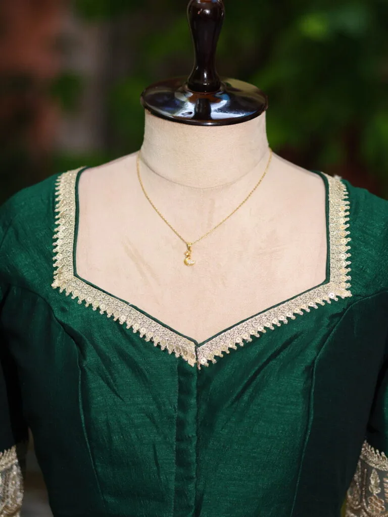 Badsahi Bichitra – Blouse in Bottle Green | Tilattama