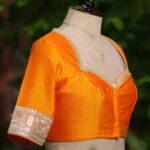 Badsahi Bichitra – Blouse in Golden Yellow, side view | Tilattama