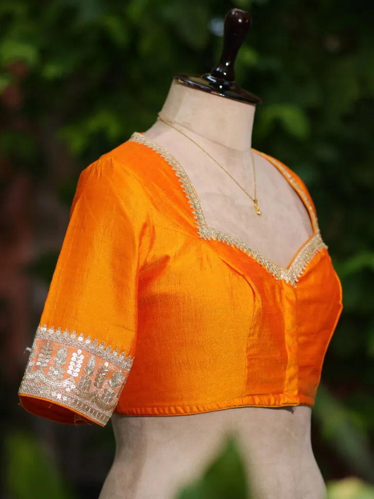 Badsahi Bichitra – Blouse in Golden Yellow, side view | Tilattama