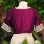 Badsahi Bichitra – Blouse in Wine, back view | Tilattama