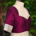 Badsahi Bichitra – Blouse in Wine, side view | Tilattama