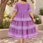 Jamdani Agomoni – Kurti in Lavender, back view | Tilattama