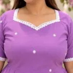 Jamdani Agomoni – Kurti in Lavender | Tilattama