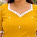 Jamdani Agomoni – Kurti in Yellow | Tilattama