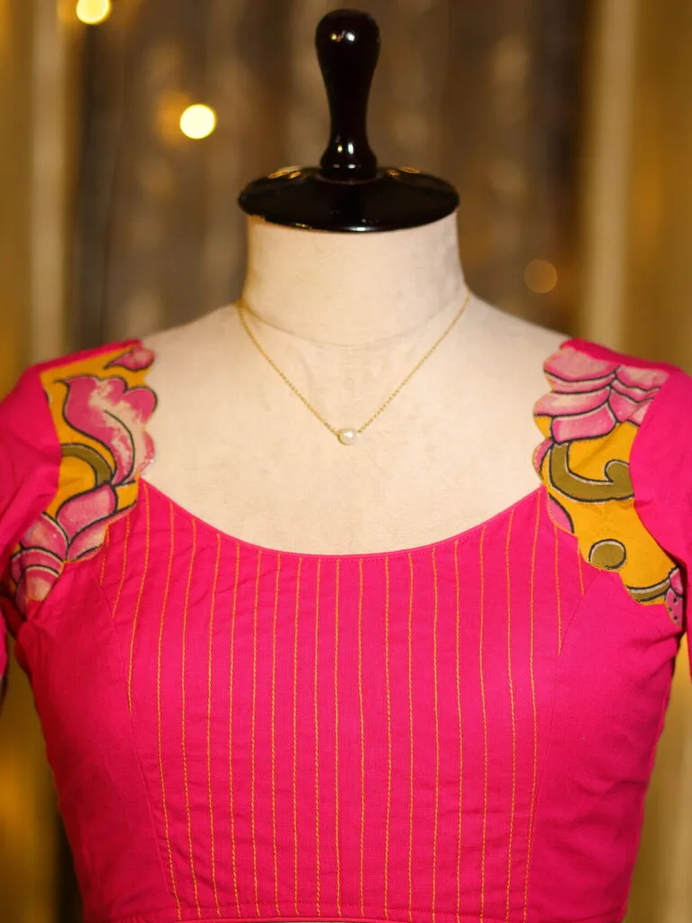 Kalamkari Cadence – Blouse in Rani | Tilattama