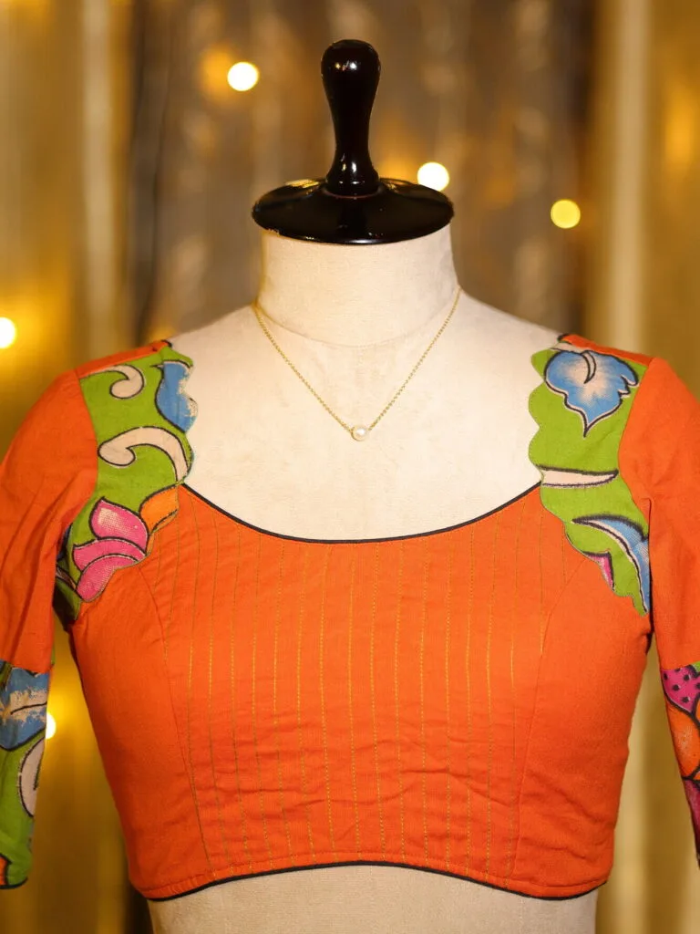 Kalamkari Cadence – Blouse in Rust | Tilattama