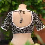 Madhabilata – Blouse in Black, back view | Tilattama