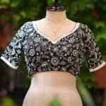 Madhabilata – Blouse in Black, front view | Tilattama