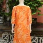 Patal Fold – Kurti in Orange, back view | Tilattama