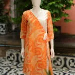 Patal Fold – Kurti in Orange, front view | Tilattama