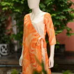 Patal Fold – Kurti in Orange, side view | Tilattama