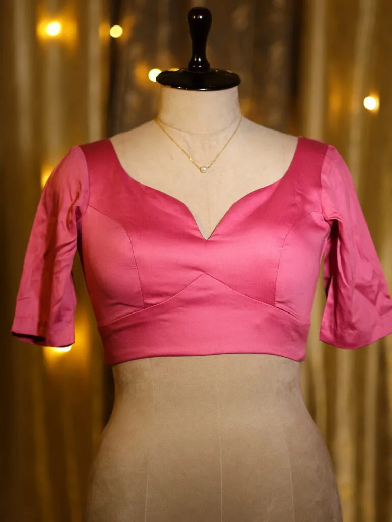 Sabyasachi G/S – Blouse in Fusia pink 38 half sleeve, sleeve | Tilattama