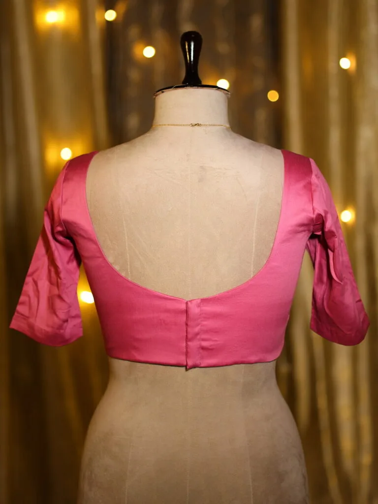 Sabyasachi G/S – Blouse in Fusia pink 44 half sleeve, sleeve | Tilattama