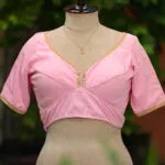 Sagun 2 – Blouse in Baby pink, front view | Tilattama