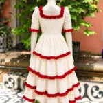 Sarodiya – Kurti in Off White, back view | Tilattama