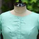 Sattin Cotton G/S N/P – Blouse in Mint Green | Tilattama