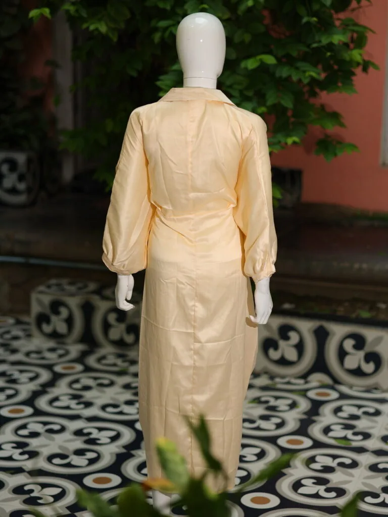 Scarlet Whisper – Kurti in Cream, back view | Tilattama