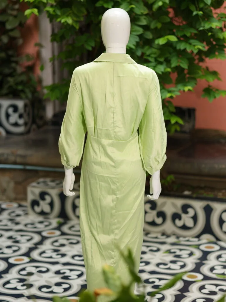 Scarlet Whisper – Kurti in Mint Green, back view | Tilattama