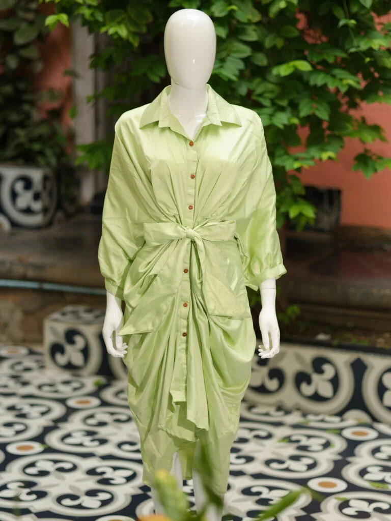 Scarlet Whisper – Kurti in Mint Green, front view | Tilattama