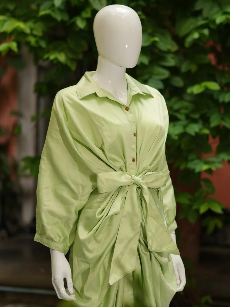 Scarlet Whisper – Kurti in Mint Green, side view | Tilattama
