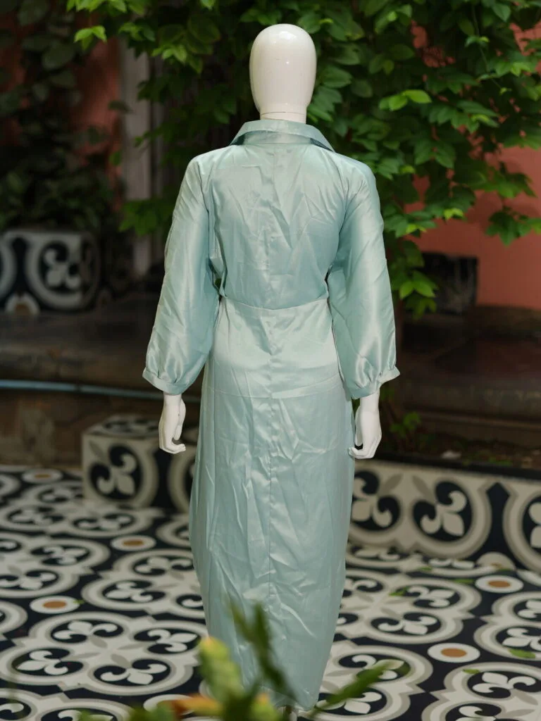 Scarlet Whisper – Kurti in Powder Blue, back view | Tilattama