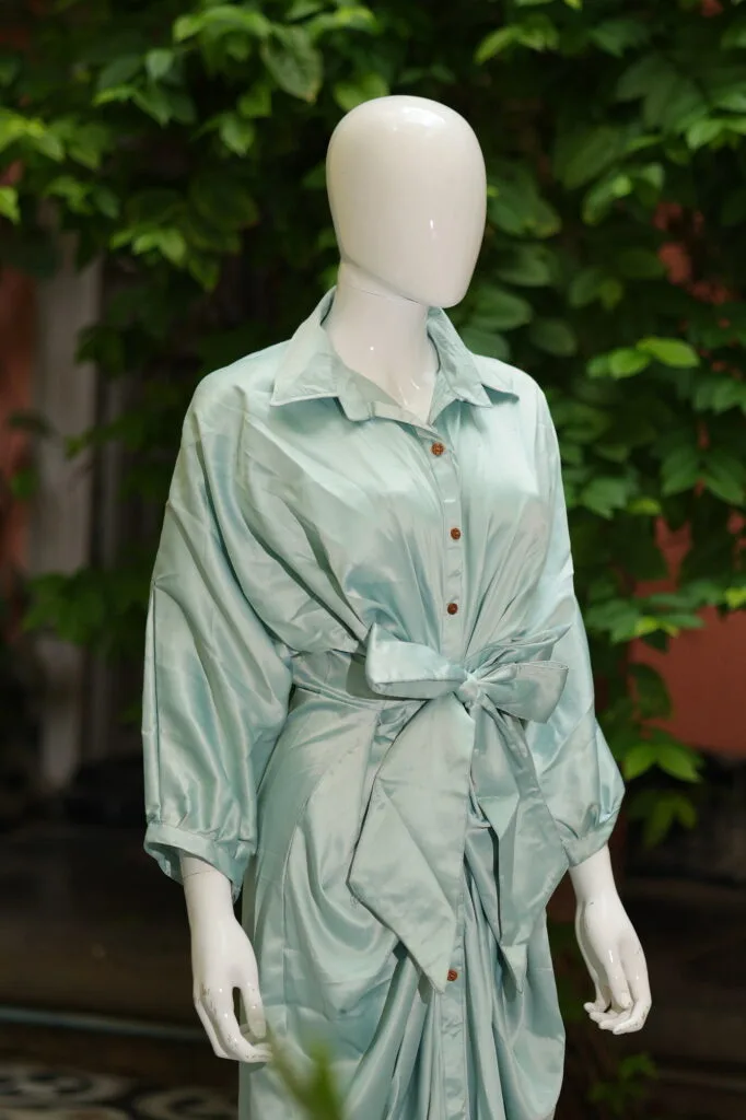 Scarlet Whisper – Kurti in Powder Blue, side view | Tilattama