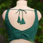 tanwi – Blouse in Bottle Green, back view | Tilattama