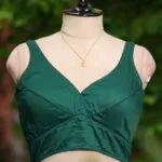 tanwi – Blouse in Bottle Green, front view | Tilattama
