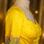 The Bougainvillea Affair – Blouse in Yellow, side view | Tilattama